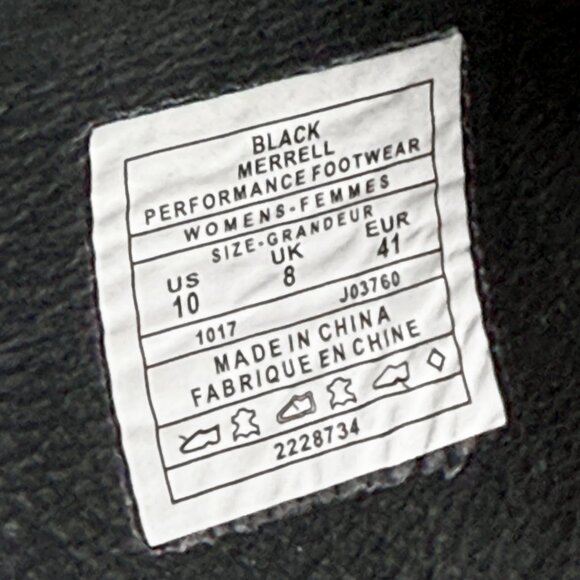 Merrell Around Town Buckle Sandals Women's 10 Black Slide Leather Two-Strap - Picture 9 of 10